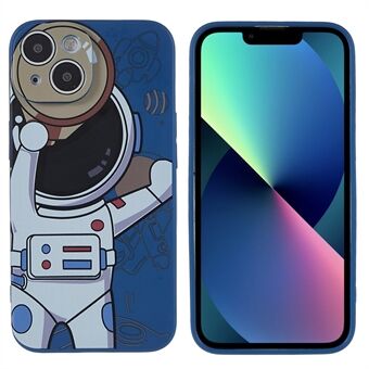 For iPhone 14 Plus Cute Astronaut Pattern Printing Soft TPU Phone Cover Precise Cutouts Protective Case