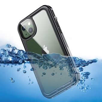 Waterproof Phone Case For iPhone 14 Plus Transparent Sensitive Touch PC+Neoprene Mobile Phone Cover