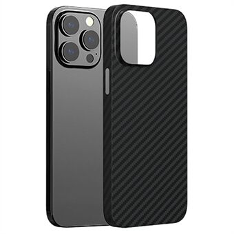 AZEADA Kevlar Series Phone Case for iPhone 14 Plus, Anti-scratch Carbon Fiber Texture Hard PC Protective Back Cover