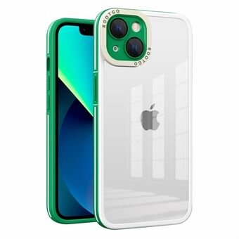 For iPhone 14 Plus Shockproof Case PC+TPU Hybrid Phone Case with Glass Lens Cover