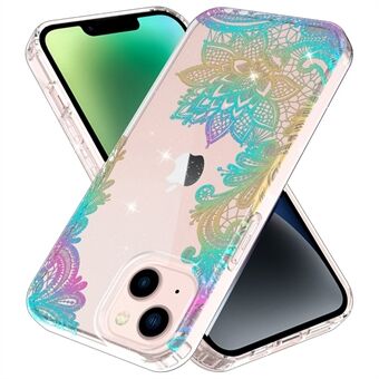 GW18 PC + TPU Thickened Phone Case for iPhone 14 Plus, Laser Pattern Printed Anti-drop Back Cover