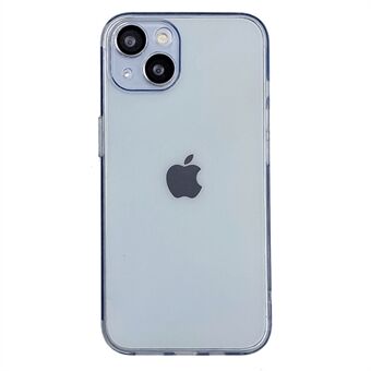 For iPhone 14 Plus Ultra Slim Phone Case Soft TPU Mobile Phone Back Cover with Tempered Glass Camera Lens Film