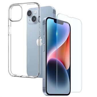 NORTHJO Ultra Clear Shockproof Case for iPhone 14 Plus 2 in 1 Anti-Drop TPU Phone Cover with Tempered Glass Screen Protector