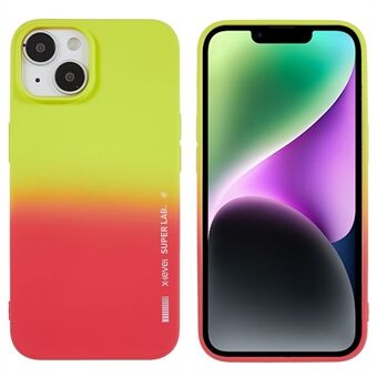 X-LEVEL Rainbow Series Slim Phone Case for iPhone 14 Plus Dual Color Rubberized Shockproof Case Anti-Scratch Soft TPU Phone Shell