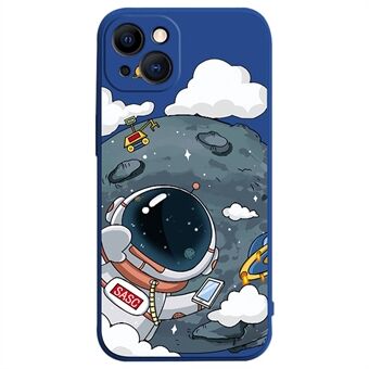 Drop-proof Phone Case for iPhone 14 Plus Astronaut Pattern Printing TPU Cover Shockproof Phone Protector