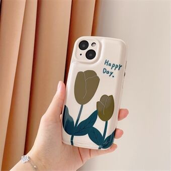 For iPhone 14 Plus IMD Cartoon Pattern Protective Cover Airbag Design Anti-collision TPU Back Case