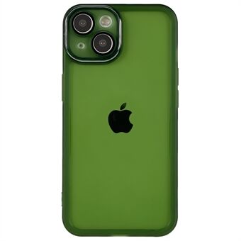 For iPhone 14 Plus Electroplating Camera Frame Phone Case Soft TPU Anti-Fall Shockproof Cover