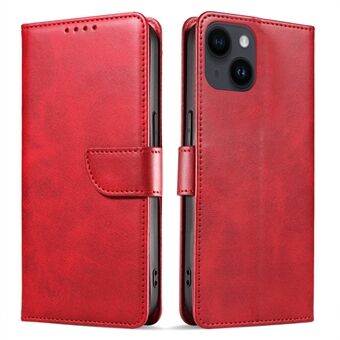 For iPhone 14 Plus Stand Leather Phone Cover Square Clasp Smartphone Case with Wallet