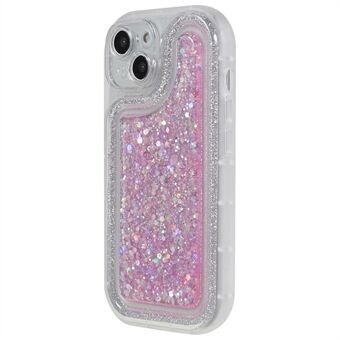 For iPhone 14 Plus TPU Epoxy Design Case Bling Glitter Moblie Phone Cover