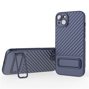 For iPhone 14 Plus Magnetic Phone Case Kickstand Rugged TPU Cover with Camera Lens Protector