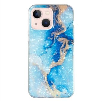 IMD Marble Flower TPU Case for iPhone 14 Plus Protective Case Shell Pattern Slim Phone Cover