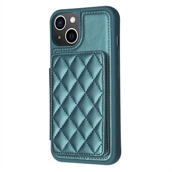 BF25 For iPhone 14 Plus Card Slots Kickstand Phone Case Collision Resistant Leather Coated TPU Cover