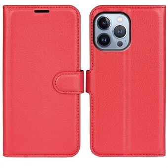 For iPhone 14 Pro Max 6.7 inch Litchi Texture PU Leather Cover All-Round Protection Stand Magnetic Flip Wallet Case