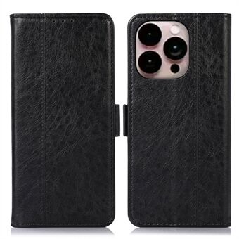 For iPhone 14 Pro Max 6.7 inch Crazy Horse Texture Flip Folio Book Phone Case PU Leather Wallet Style Stand Magnetic Shell