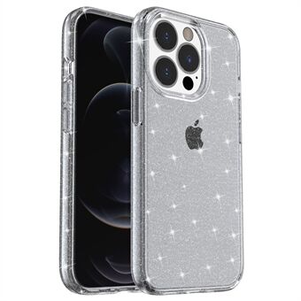 For iPhone 14 Pro Max 6.7 inch Glittery Powder Soft TPU + Hard PC Phone Case Drop-proof Cover