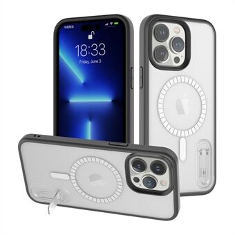 Anti-fall Phone Case For iPhone 14 Pro Max, Hidden Kickstand Hard PC + Soft TPU Corners Phone Cover