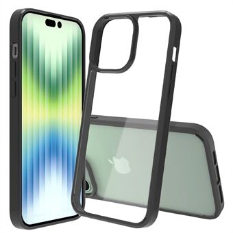 For iPhone 14 Pro Max 6.7 inch Anti-scratch Protective Phone Case Hard Acrylic Back + Soft TPU Frame Cover