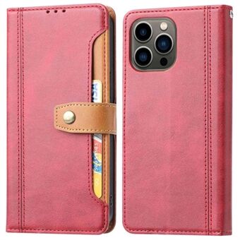 For iPhone 14 Pro Max 6.7 inch Scratch-resistant Business Leather Case Wallet Stand Feature Magnetic Closure Phone Cover