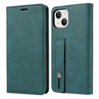 For iPhone 14 Pro Max 6.7 inch Drop-proof Phone Case Anti-scratch Magnetic PU Leather Flip Wallet Cover Stand with Wristband