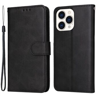 For iPhone 14 Pro Max 6.7 inch Calf Texture PU Leather Phone Full Protection Cover Magnetic Clasp Flip Stand Wallet Case