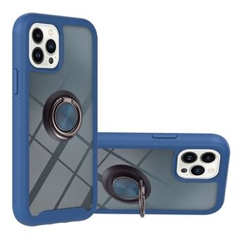 YB PC Series-5 for iPhone 14 Pro Max 6.7 inch Ring Holder Kickstand 2-in-1 PC + TPU Cover Anti-drop Phone Case