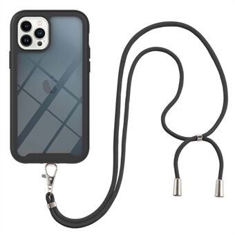 YB PC Series-4 for iPhone 14 Pro Max 6.7 inch Hard PC + Soft TPU Cover Anti-scratch Phone Case with Lanyard