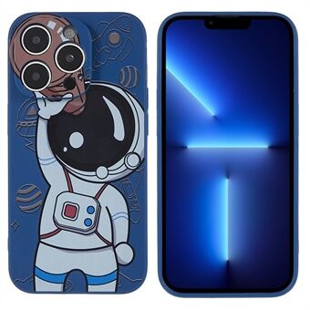 For iPhone 14 Pro Max 6.7 inch Astronaut Pattern Printing TPU Drop-proof Cover Precise Cutouts Phone Back Case