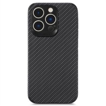 Ultra Slim Phone Case for iPhone 14 Pro Max 6.7 inch, Carbon Fiber Texture PU Leather Coated Soft TPU Drop-proof Phone Cover