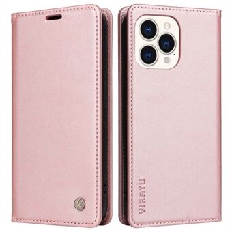 YIKATU For iPhone 14 Pro Max 6.7 inch YK- 001 PU Leather Flip Wallet Case Strong Magnetic Auto-absorbed Stand Phone Cover