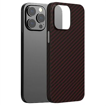 AZEADA Kevlar Series Phone Case for iPhone 14 Pro Max 6.7 inch, Ultra Slim Carbon Fiber Texture Hard PC Protective Back Cover