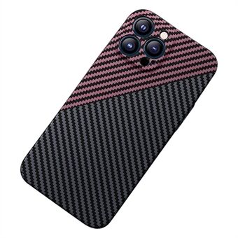 For iPhone 14 Pro Max 6.7 inch Carbon Fiber Texture Matte Phone Case Light Slim Shockproof Back Cover