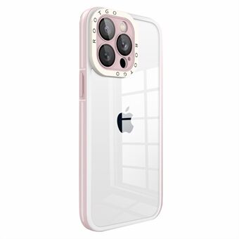 For iPhone 14 Pro Max 6.7 inch Protective Case PC+TPU Hybrid Shockproof Phone Shell with Glass Lens Cover