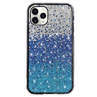 For iPhone 14 Pro Max Gradient Case Sparkle Full Rhinestone Decor Soft TPU Protective Cover