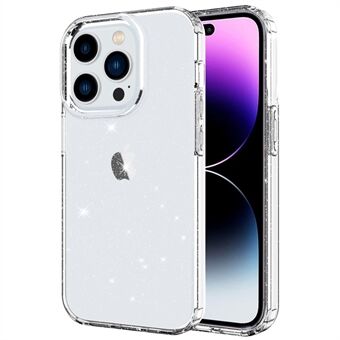 GW18 For iPhone 14 Pro Max Glitter Powder Transparent TPU Case Anti-Scratch Anti-drop Phone Back Cover