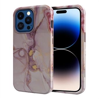 GW03 Stylish Pattern IMD Phone Case for iPhone 14 Pro Max, Drop-proof PC + TPU Dual Layer Protective Cover