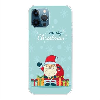 For iPhone 14 Pro Max Christmas Pattern Printing Soft TPU Case Anti-scratch Ultra Slim Phone Cover