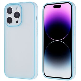 Anti-fingerprint Matte Phone Case for iPhone 14 Pro Max, Luminous Noctilucent Frame Flexible TPU Phone Back Cover