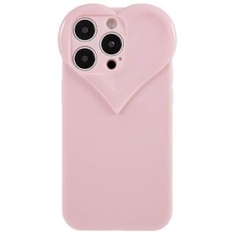 Heart Shaped Camera Protection Phone Cover for iPhone 14 Pro Max, Anti-fingerprint TPU Anti-dust Cell Phone Case