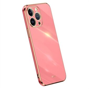 XINLI For iPhone 14 Pro Max Anti-fall Phone Case Electroplating Golden Edge Precise Lens Cutout TPU Phone Cover