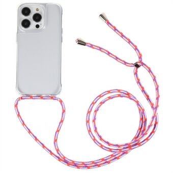 Clear Phone Cover for iPhone 14 Pro Max, TPU+Acrylic Anti-drop Phone Case with Lanyard