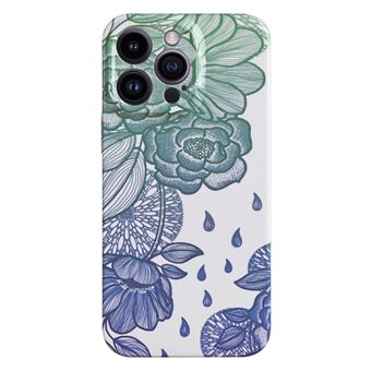 Cell Phone Cover for iPhone 14 Pro Max Paper-cut Flower Pattern PC Protective Phone Case