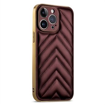 Shockproof Phone Cover For iPhone 14 Pro Max , V-shape Grid Stitching Line Phone Case