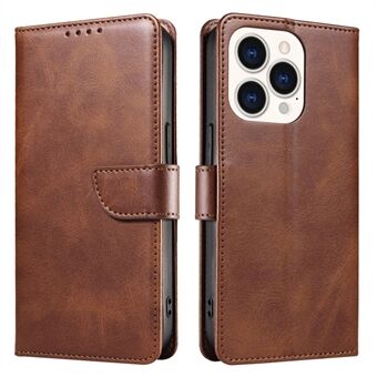 Cell Phone Cover For iPhone 14 Pro Max , Square Clasp Anti-shock Flip Leather Wallet Case with Stand