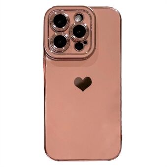 For iPhone 14 Pro Max TPU Phone Case Love Heart 6D Electroplating Phone Cover