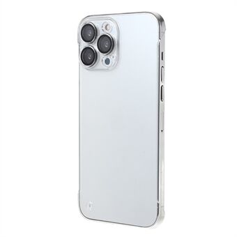 For iPhone 14 Pro Max Transparent Phone Case Frameless Protective PC Phone Cover with Glass Lens Protector