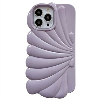 For iPhone 14 Pro Max Seashell Shape Phone Case Glossy Surface Soft TPU Phone Protective Cover