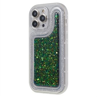 For iPhone 14 Pro Max Soft TPU Epoxy Phone Case Epoxy Glitter Foil Sparkle Back Cover