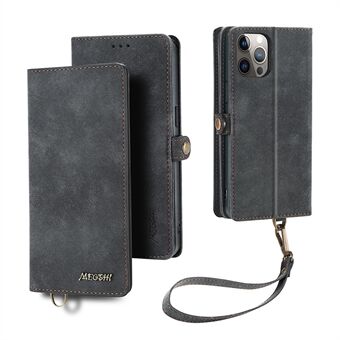 MEGSHI 021 Series For iPhone 14 Pro Max PU Leather Shockproof Stand Cover Magnetic Detachable Wallet Phone Case