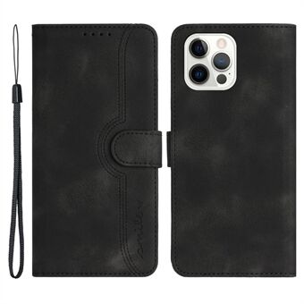 YX003 For iPhone 14 Pro Max Imprinted Smile Pattern Phone Case PU Leather Wallet Stand Cover