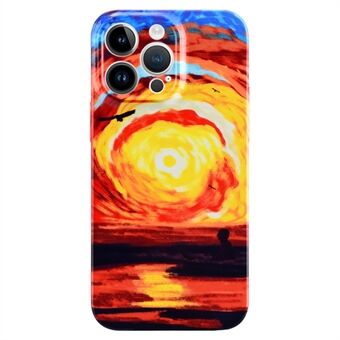 For iPhone 14 Pro Max Sunset Pattern Printing Anti-scratch Case Hard PC Phone Cover